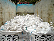 Ordnungsgemäß verpackter Asbest